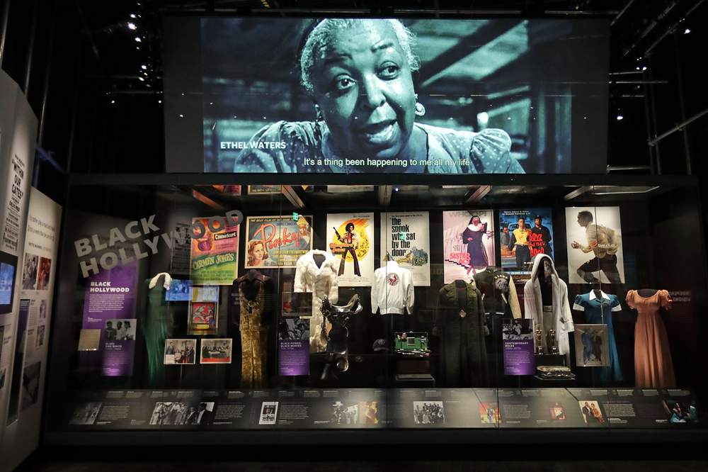 Costumes,  props,  posters and other artifacts are on display in the Taking the Stage section of the fourth floor Culture Galleries.  (Chip Somodevilla\/Getty Images)