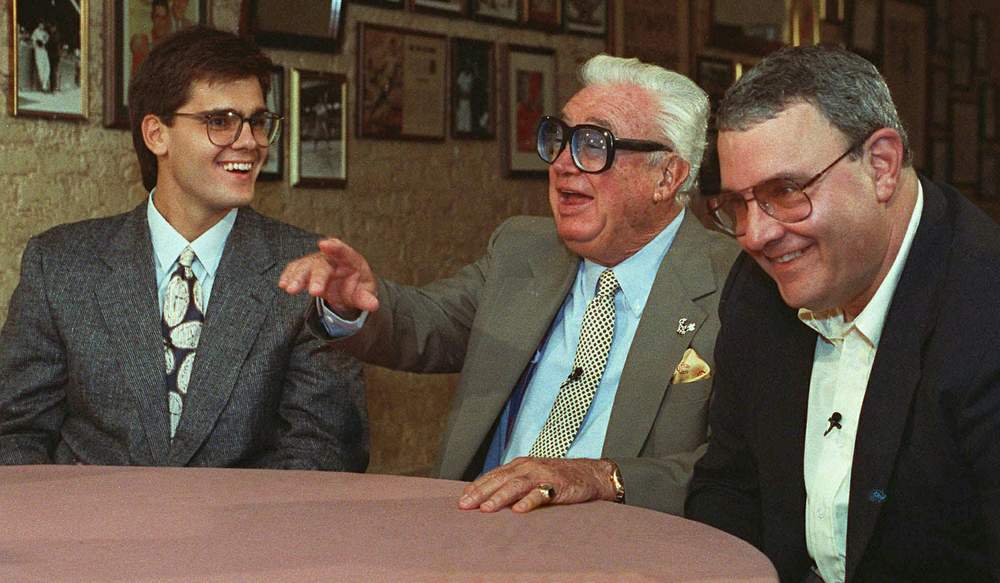 Three generations of Caray announcers: Chip, Harry and Skip. (John Zich/AP)