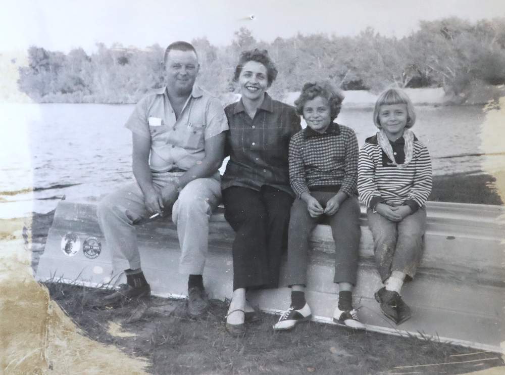 Joe and Kay Weaver with their children Donna Kay, 12, and Ellen, 8, in 1960. Joe was reluctant to discusshis experiences during World War II. \/ Family photo
