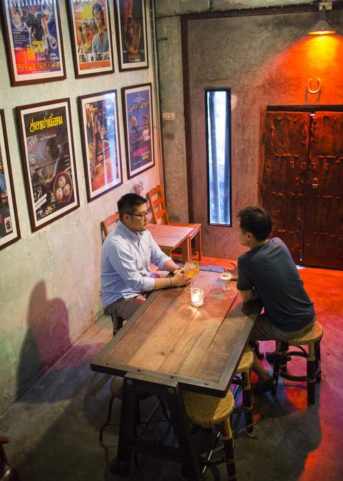 Inside Teens of Thailand, where a co-owner sports a pompadour Elvis would have envied, on the edge of Chinatown in Bangkok, March 2016.