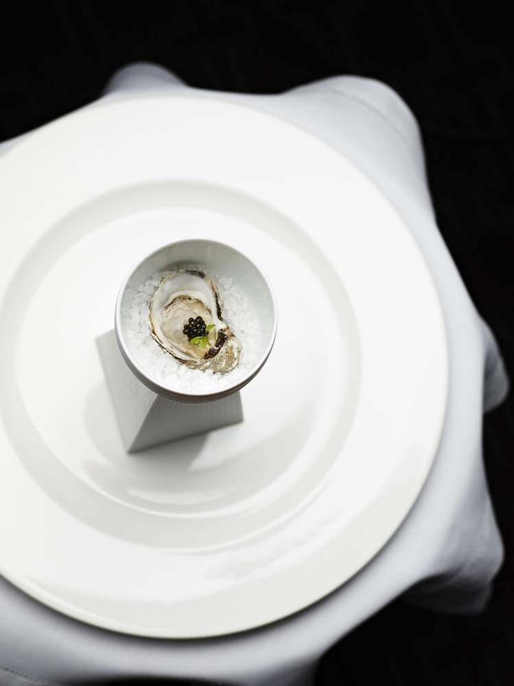 Kumamoto oysters with caviar and champagne gelee from Baccahanalia's Anne Quatrano. Contributed by Brian Woodcock