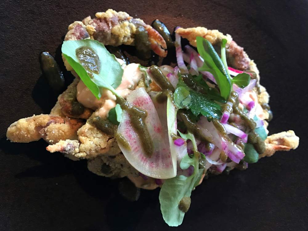 Soft-shell crab at Restaurant Eugene. Contributed by Ligaya Figueras