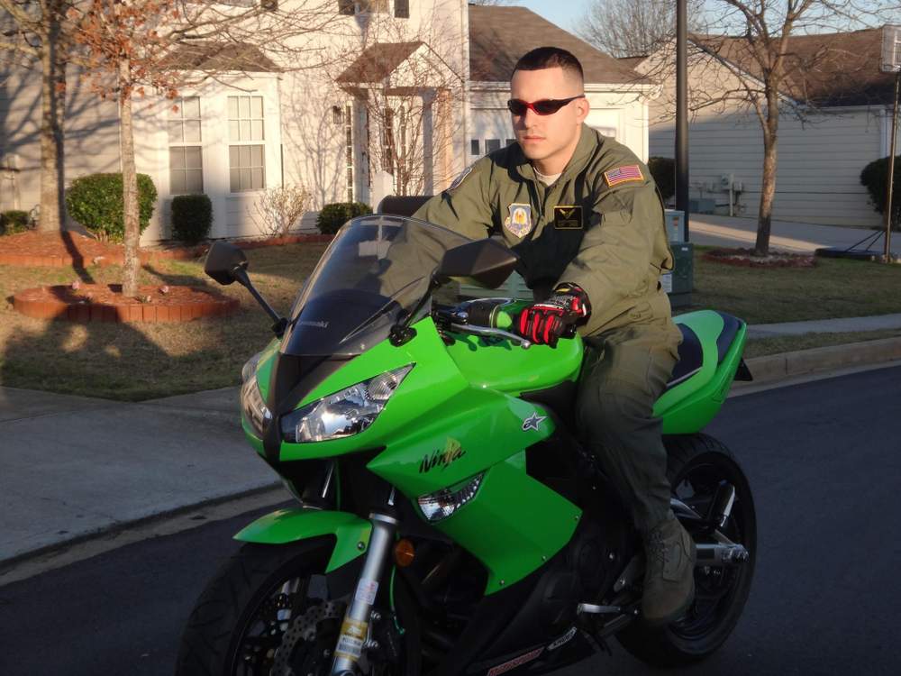 Photo of Ignacio Montoya with his motorcycle before his accident. \/ Photo provided by Ignacio Montoya