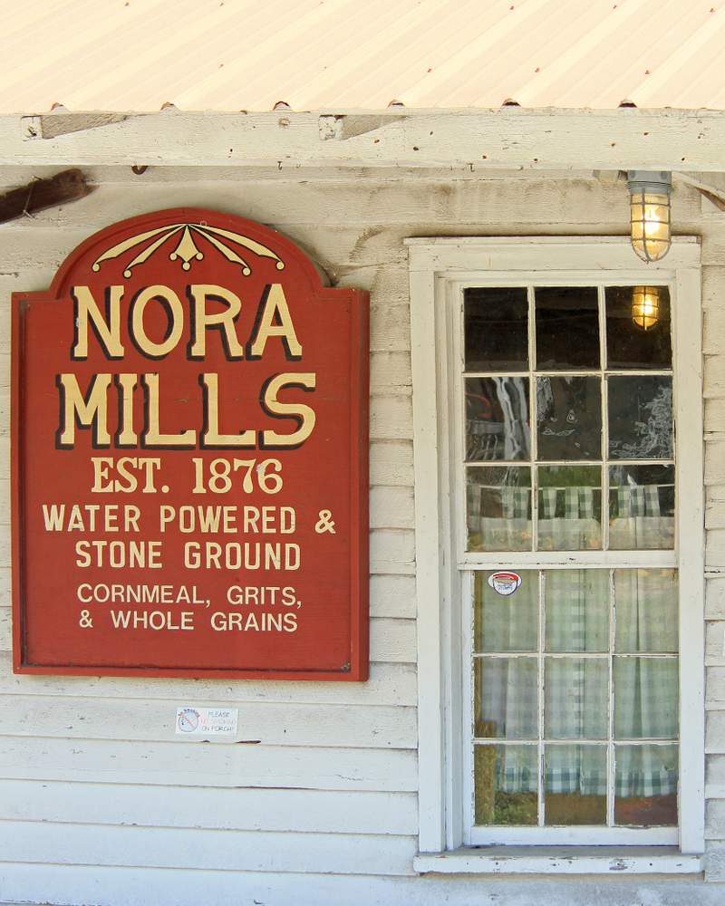 Nora Mills Store sits along the banks of the Chattahoochee River just south of Helen.
