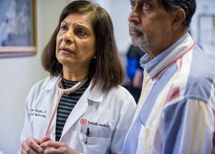 Gulshan with Saeed Raees, one of the other co-founders of the ClarkstonCommunity Health Center.