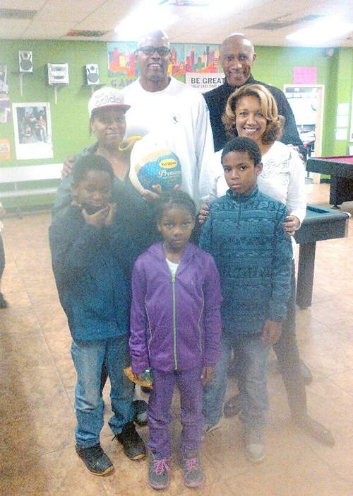 Isaiah Ward, front left, with family and friends. His mother, Michelle, is standing directly behind him. (Family photo)