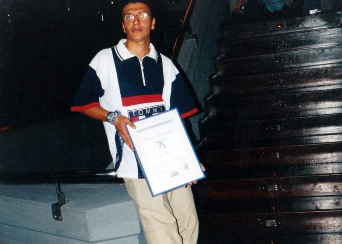 Heval received an award from the mayor's office in Ludenscheid, Germany, for volunteering to help prevent violence among youths. He traveled there to attend gymnasium -- the top rank of high schools -- after pulling up his grades in Herscheid. Contributed photo