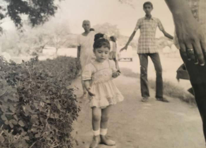 Once she started her own family, visits to India became less frequent for Anjali, pictured here at age 2 in Hyderabad. Contributed by Anjali Enjeti