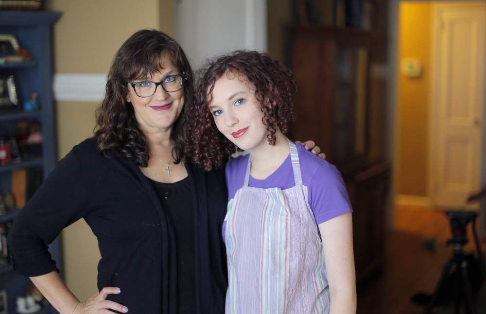 Joshilyn and Maisy in their Decatur home. Photo by Bob Andres, bandres@ajc.com