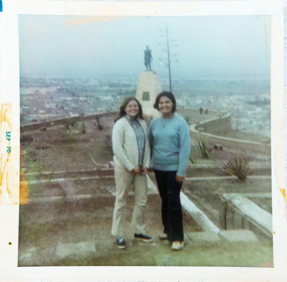 In Peru, Vicki (left) and her host sister Maria Alcantara did everything together, including visit markets, museums and historic sites. Vicki was already planning to return the following summer.