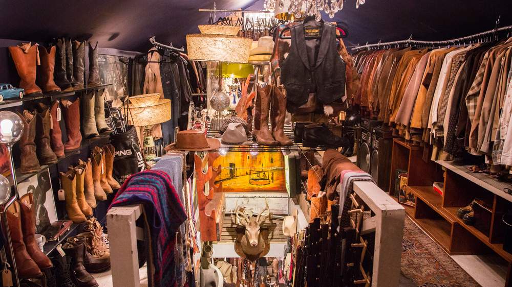 The men's section at Savant Vintage. The men's section at Savant Vintage.