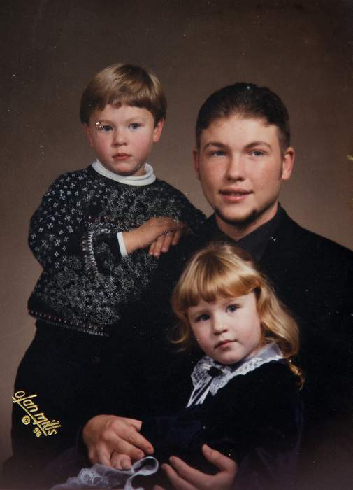 Josh poses with his siblings for a family portrait around the age he got his first DUI. CONTRIBUTED