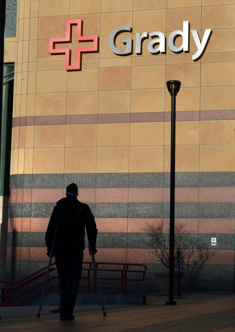 Nine mm handguns are the weapon most commonly used to wound gunshot victims who come to Grady, says Dr. Jeffrey Nicholas, head of the Marcus Trauma Center.Brant Sanderlin / AJC File 