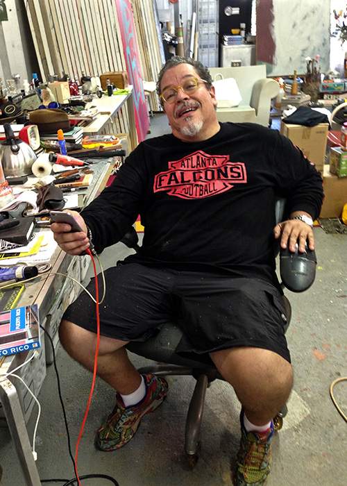 Carlos Dávila Rinaldi in his studio. Suzanne Van Atten \/ svanatten@ajc.com