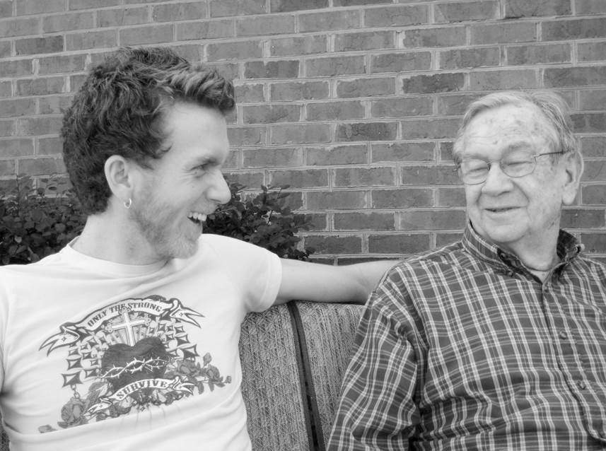 Matt Hobbs with his grandfather Cecil T.  Hall, a.k.a. Pa, two weeks before he died. Family photo.