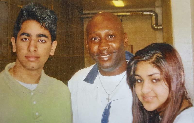Gautam and his sister Pranavi are photographed with Davis during a visit at the Georgia Diagnostic and Classification Prison in Jackson in November 2008. Contibuted by Gautam Narula