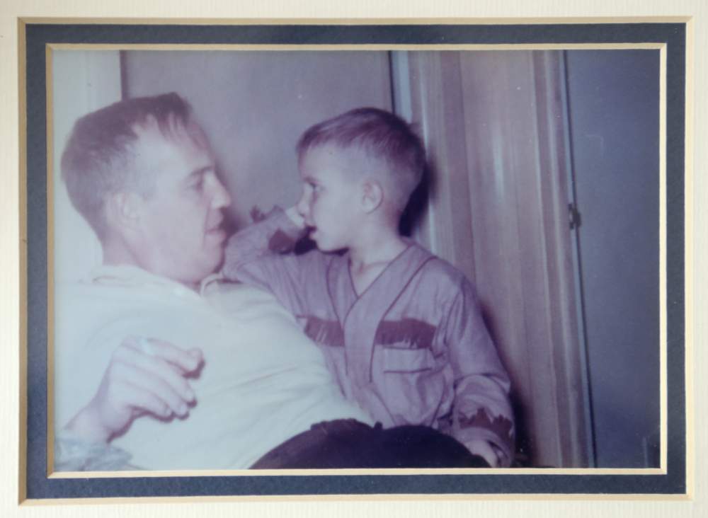 A family photo of Frank with his dad,  Frank Barham Jr. SPECIAL