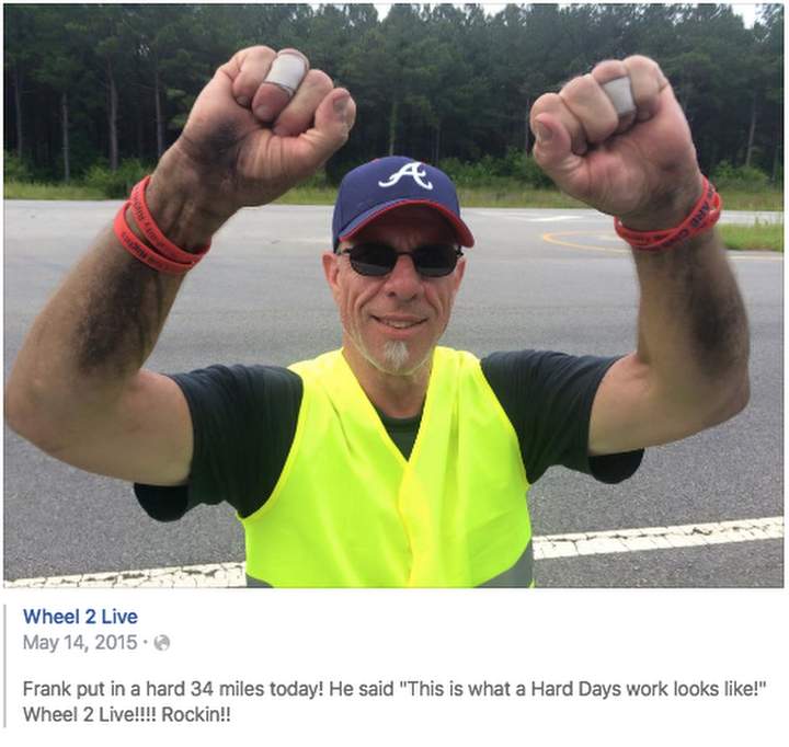 A post from the Wheel 2 Live Facebook page