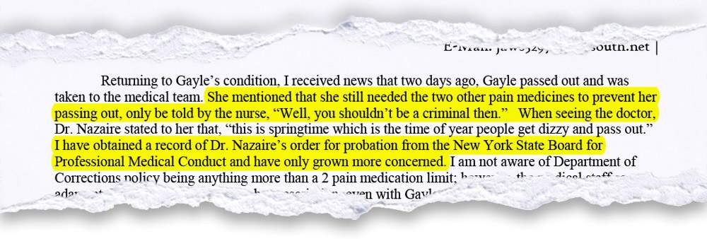 Attorney Steve Lanier’s 2014 letter on behalf of his client, Gayle Hibbard, to then chairman of the Board of Corrections, &amp;nbsp;John Mayes.