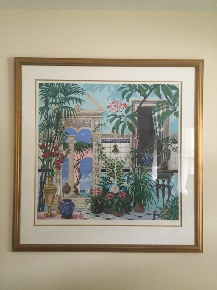 Jeff Ernsthausen grew up daydreaming about this serigraph,  which hung in his childhood home in Ohio. It was created by John Kiraly,  long-time partner of Ernsthausen's great uncle,  Richard Heyman,  who was mayor of Key West. Credit: Contributed