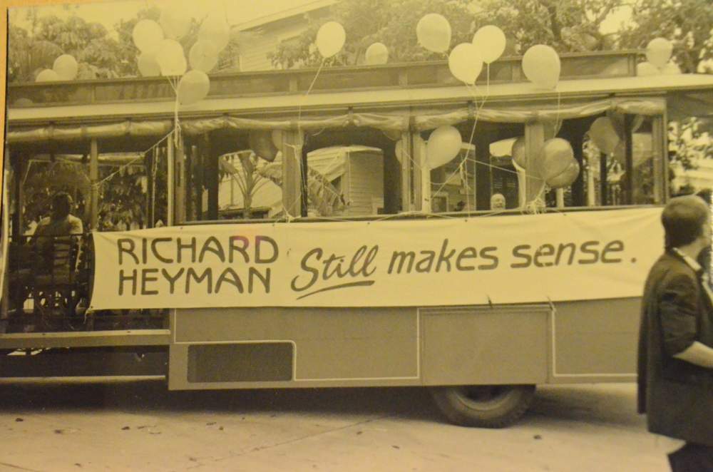 Campaigning for Richard Heyman's second term as mayor of Key West.  / Contributed