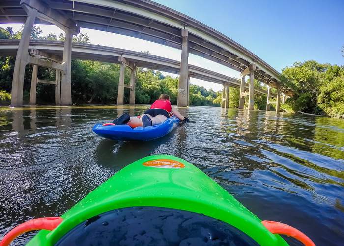 The newest watercraft, a bellyak, was invented in Asheville by Adam Masters. CONTRIBUTED BY LINA &amp;amp; DAVID STOCK \/ EXPLOREASHEVILLE.COM
