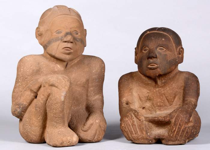 The McClung Museum of Natural History and Culture on the University of Tennessee-Knoxville campus is loaded with ancient artifacts like these sandstone and pigment figures dated to A.D. 1250-1350. CONTRIBUTED BY DAVID H. DYE