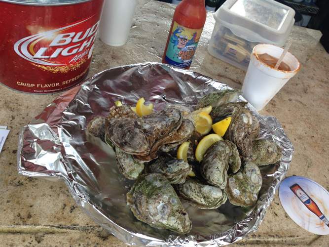 A platter of steamed oysters at The Crab Shack. Photo: Suzanne Van Atten
