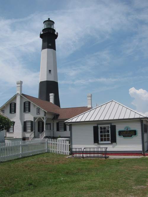 Visitors can climb 178 steps to the top of Tybee Island Lighthouse, which was built in 1773, burned during the Civil War, and rebuilt in 1867. Photo: Suzanne Van Atten