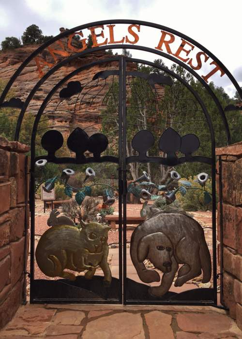 The entrance to the beautiful cemetery at Best Friends Animal Sanctuary.