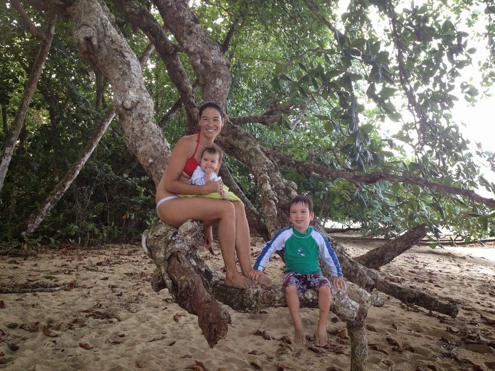 Elaine with Evabelle and Ronan in Costa Rica. Contributed photo