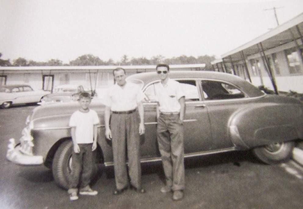 Daniel (from left), his father Harry Antapolsky and brother Ray Antapolsky in Augusta where his family owned and operated a hardware store. Contributed photo