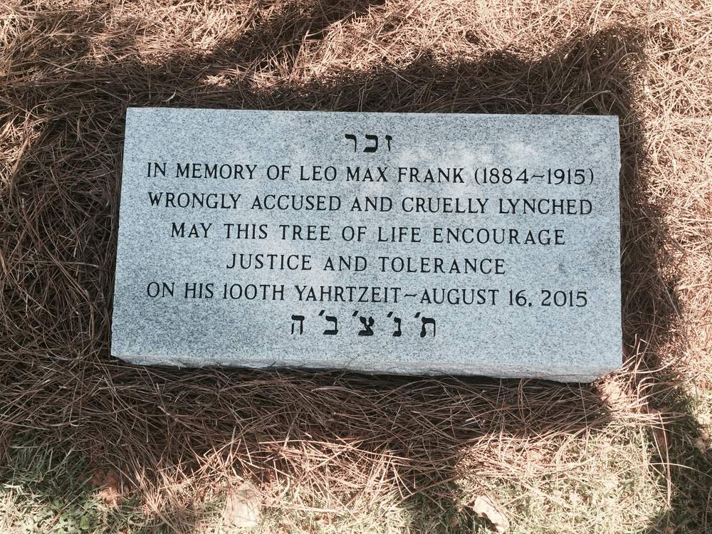 Congregation Etz Chaim in East Cobb is dedicating this marker as part of the 100-year anniversary of Leo Frank's lynching.PHOTO: Congregation Etz Chaim