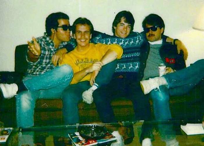 Tom (second from left) began using cocaine in college. Contributed photo