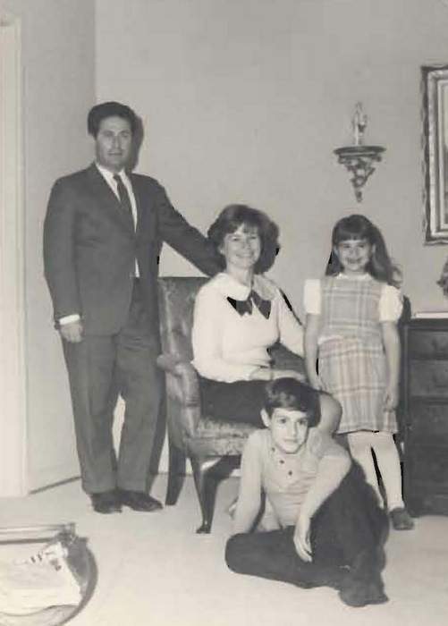 A family portrait with their children Lewis and Lynne. Contributed photo