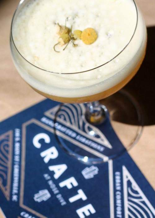 A “nightcap” themed cocktail from the newly renovated Crafted at Nose Dive on Main in Greenville, S.C. CONTRIBUTED BY VISITGREENVILLESC.COM